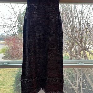 Elegant red/blue woven Fringe Skirt